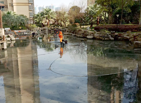 泾县景观池淤泥清理